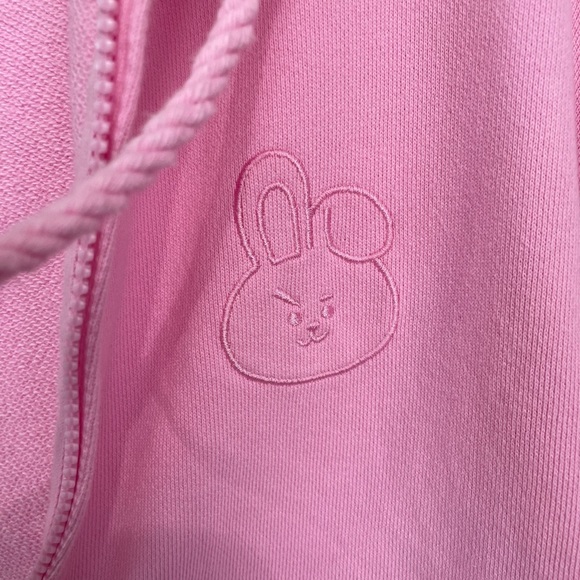 Bt21 Pink Zip up Hoodie Cooky Size M - Picture 10 of 14